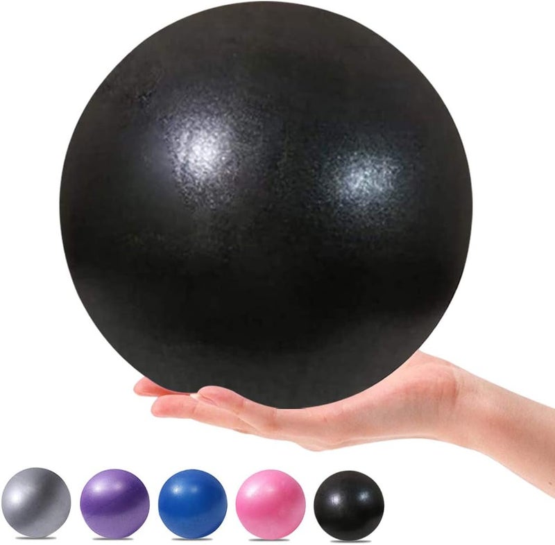 MOMPLUS 9 Inch Exercise Pilates Mini Yoga Balls Barre for Home Stability Squishy Training Physical Therapy Improves Balance with Inflatable Straw - Image 1